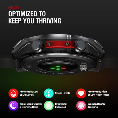 Zeblaze Stratos 4 Rugged Outdoor GPS Smart Watch 1.43 inch Screen 5 ATM & IP69K(Black) - Smart Watches by Zeblaze | Online Shopping UK | buy2fix