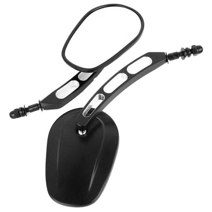 For Harley Davidson 2pcs/Set Motorcycle Modified Classic Retro Rearview Mirror Reversing Mirror(Black) - Side Mirrors by buy2fix | Online Shopping UK | buy2fix