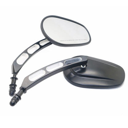 For Harley Davidson 2pcs/Set Motorcycle Modified Classic Retro Rearview Mirror Reversing Mirror(Silver Plating) - Side Mirrors by buy2fix | Online Shopping UK | buy2fix