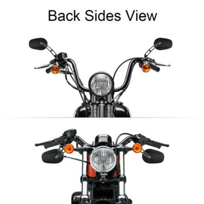 For Harley Davidson 2pcs/Set Motorcycle Modified Classic Retro Rearview Mirror Reversing Mirror(Black) - Side Mirrors by buy2fix | Online Shopping UK | buy2fix