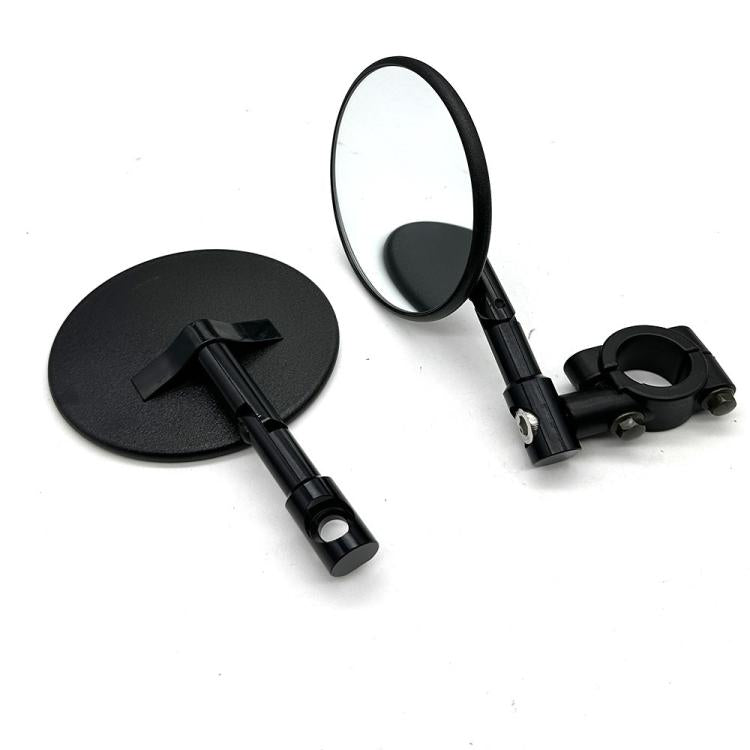 Universal ATV Round Foldable Rearview Mirror Reflective Mirror(Black) - Side Mirrors by buy2fix | Online Shopping UK | buy2fix