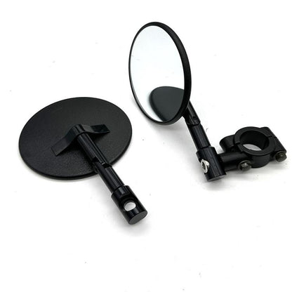 Universal ATV Round Foldable Rearview Mirror Reflective Mirror(Black) - Side Mirrors by buy2fix | Online Shopping UK | buy2fix