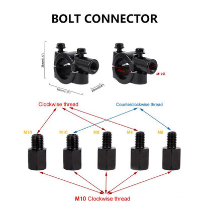 Universal ATV Round Foldable Rearview Mirror Reflective Mirror(Black) - Side Mirrors by buy2fix | Online Shopping UK | buy2fix