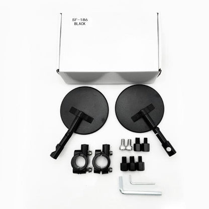 Universal ATV Round Foldable Rearview Mirror Reflective Mirror(Black) - Side Mirrors by buy2fix | Online Shopping UK | buy2fix