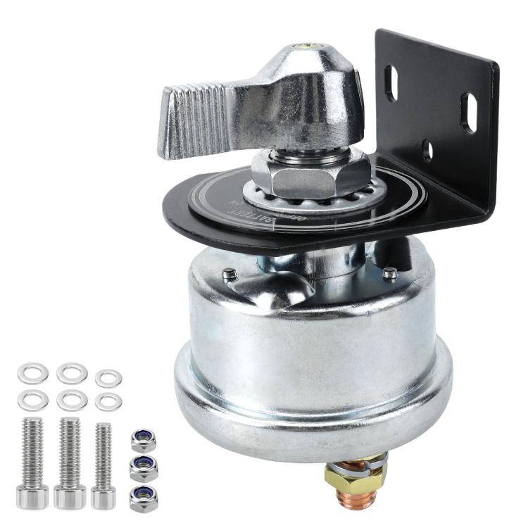 12-24V 200A High Current Battery Disconnect Switch with Bracket(Silver Handle) - Car Switches by buy2fix | Online Shopping UK | buy2fix