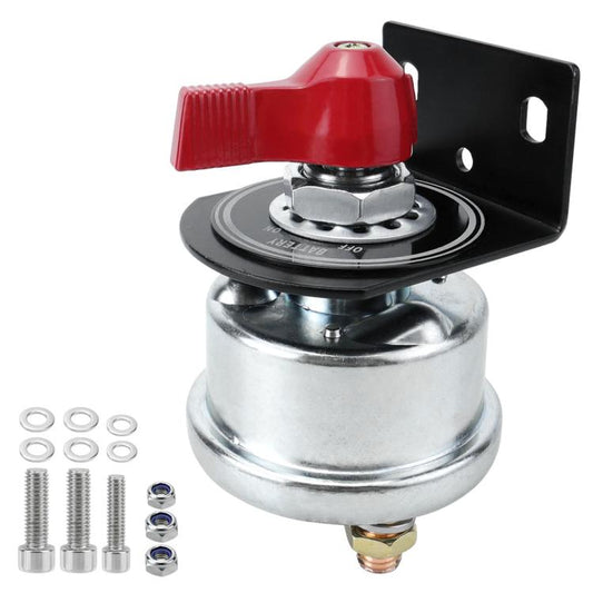 12-24V 200A High Current Battery Disconnect Switch with Bracket(Red Handle) - Car Switches by buy2fix | Online Shopping UK | buy2fix