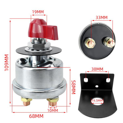 12-24V 200A High Current Battery Disconnect Switch with Bracket(Red Handle) - Car Switches by buy2fix | Online Shopping UK | buy2fix