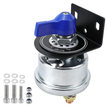 12-24V 200A High Current Battery Disconnect Switch with Bracket(Blue Handle) - Car Switches by buy2fix | Online Shopping UK | buy2fix