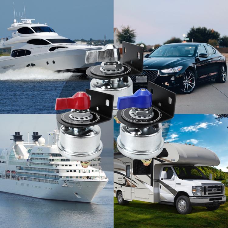 12-24V 200A High Current Battery Disconnect Switch with Bracket(Red Handle) - Car Switches by buy2fix | Online Shopping UK | buy2fix