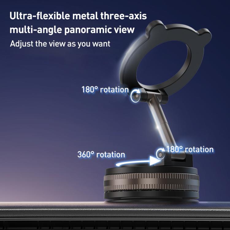 J33 Vacuum Adsorption Magnetic Car Phone Holder(Black) - Universal Car Holders by buy2fix | Online Shopping UK | buy2fix