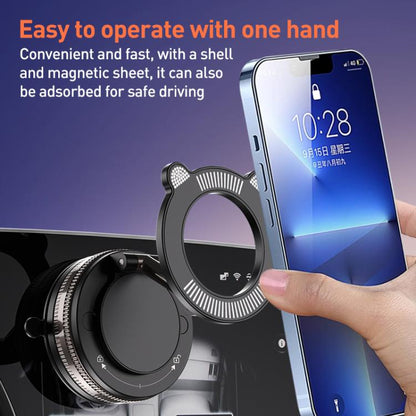 J33 Vacuum Adsorption Magnetic Car Phone Holder(White) - Universal Car Holders by buy2fix | Online Shopping UK | buy2fix