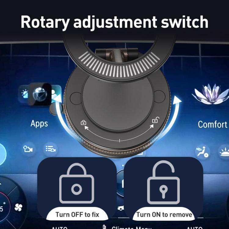 J33 Vacuum Adsorption Magnetic Car Phone Holder(Black) - Universal Car Holders by buy2fix | Online Shopping UK | buy2fix