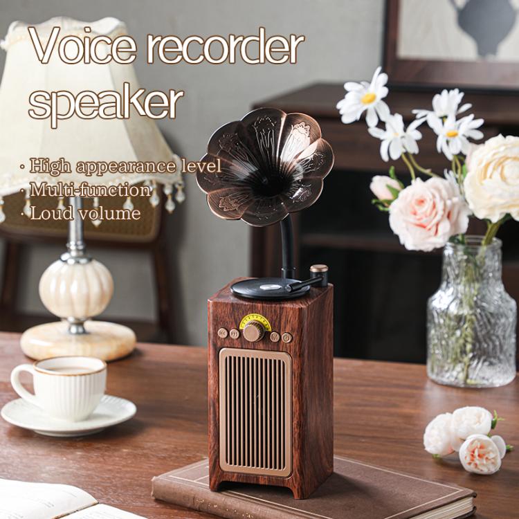 H3 Morning Glory Retro Wireless Bluetooth Speaker(Brown) - Desktop Speaker by buy2fix | Online Shopping UK | buy2fix