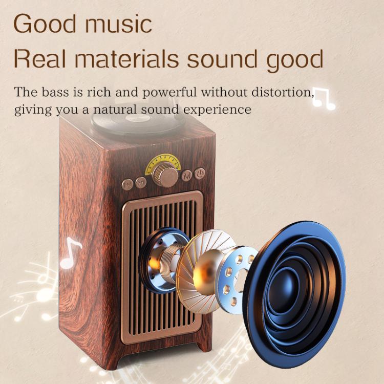 H3 Morning Glory Retro Wireless Bluetooth Speaker(Brown) - Desktop Speaker by buy2fix | Online Shopping UK | buy2fix