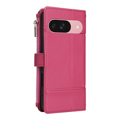 For Google Pixel 10 / 10 Pro Crossbody Strap RFID Blocking Zipper Wallet Leather Phone Case(Red) - Google Cases by buy2fix | Online Shopping UK | buy2fix