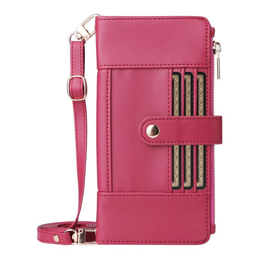 For Google Pixel 10 Pro XL Crossbody Strap RFID Blocking Zipper Wallet Leather Phone Case(Red) - Google Cases by buy2fix | Online Shopping UK | buy2fix