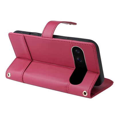 For Google Pixel 10 Pro XL Crossbody Strap RFID Blocking Zipper Wallet Leather Phone Case(Red) - Google Cases by buy2fix | Online Shopping UK | buy2fix