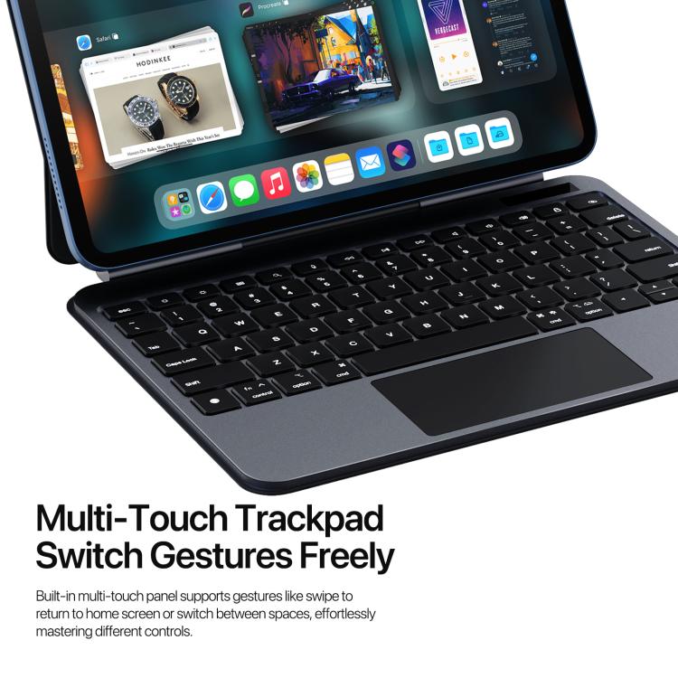 For iPad 2025 / 2022 DUX DUCIS MK Pro Series Floating Magnetic Keyboard Tablet Leather Case(Black) - Universal by DUX DUCIS | Online Shopping UK | buy2fix