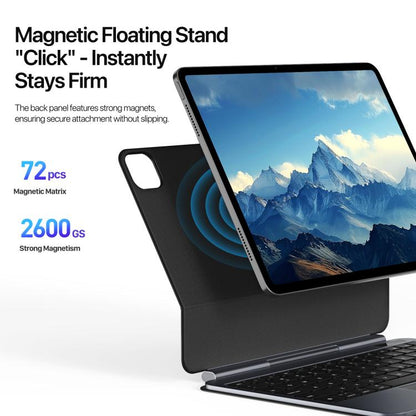For iPad Air 11 2025 / iPad Pro 11 2022 DUX DUCIS MK Pro Series Floating Magnetic Keyboard Tablet Leather Case(Black) - For iPad Air by DUX DUCIS | Online Shopping UK | buy2fix