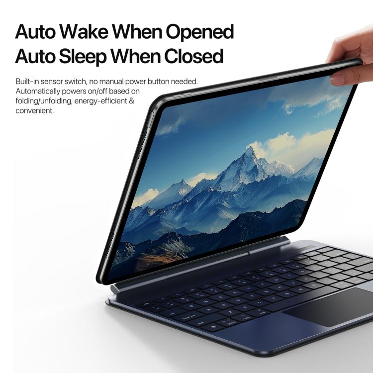 For iPad Air 11 2025 / iPad Pro 11 2022 DUX DUCIS MK Pro Series Floating Magnetic Keyboard Tablet Leather Case(Black) - For iPad Air by DUX DUCIS | Online Shopping UK | buy2fix