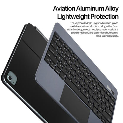 For iPad Air 13 2025 / iPad Pro 12.9 2022 DUX DUCIS MK Pro Series Floating Magnetic Keyboard Tablet Leather Case(Black) - For iPad Pro by DUX DUCIS | Online Shopping UK | buy2fix