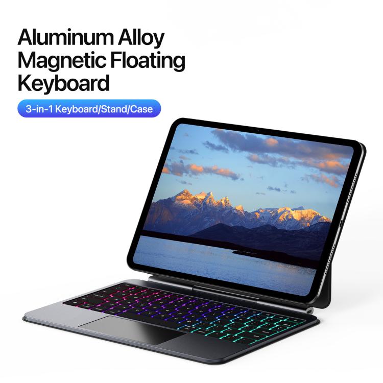 For iPad Pro 11 2024 DUX DUCIS MK Pro Series Floating Magnetic Keyboard Tablet Leather Case(Black) - For iPad Pro by DUX DUCIS | Online Shopping UK | buy2fix