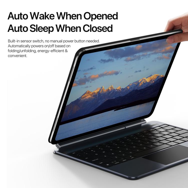 For iPad Pro 11 2024 DUX DUCIS MK Pro Series Floating Magnetic Keyboard Tablet Leather Case(Black) - For iPad Pro by DUX DUCIS | Online Shopping UK | buy2fix