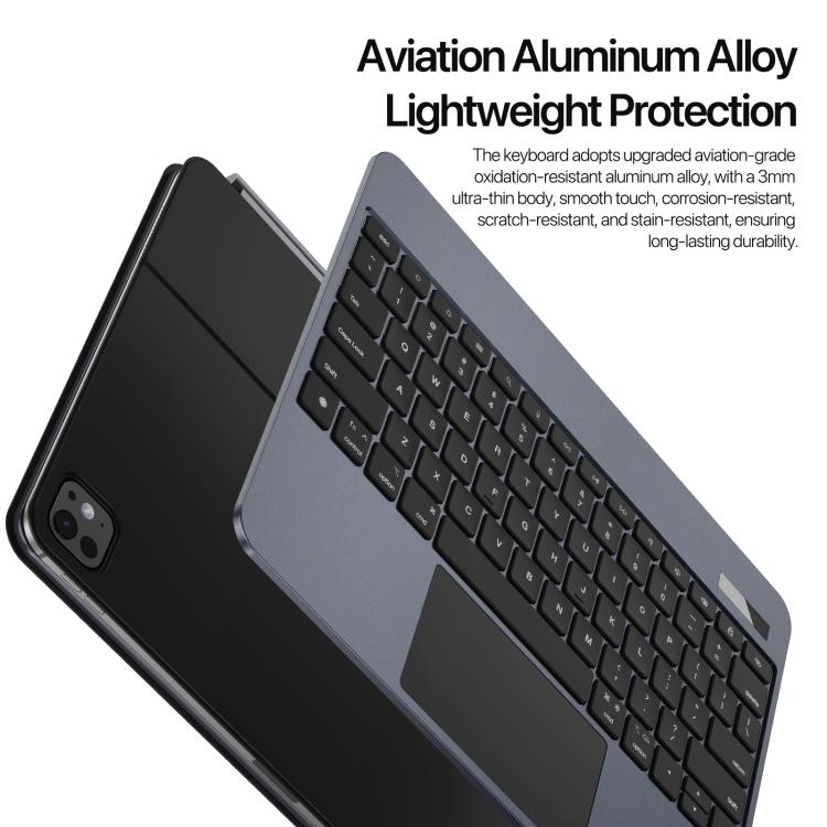 For iPad Pro 13 2024 DUX DUCIS MK Pro Series Floating Magnetic Keyboard Tablet Leather Case(Black) - For iPad Pro by DUX DUCIS | Online Shopping UK | buy2fix