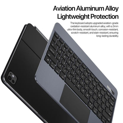 For iPad Pro 13 2024 DUX DUCIS MK Pro Series Floating Magnetic Keyboard Tablet Leather Case(Black) - For iPad Pro by DUX DUCIS | Online Shopping UK | buy2fix