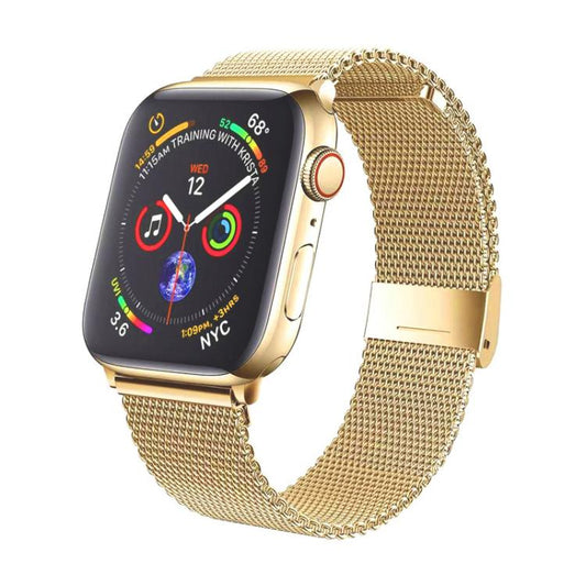 For Apple Watch 42 / 44 / 45 / 46 / 49mm xDfind Milanese Buckle Metal Watch Band(Gold) - Watch Bands by xDfind | Online Shopping UK | buy2fix