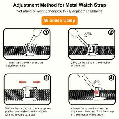 For Apple Watch 42 / 44 / 45 / 46 / 49mm xDfind Milanese Buckle Metal Watch Band(Gold) - Watch Bands by xDfind | Online Shopping UK | buy2fix