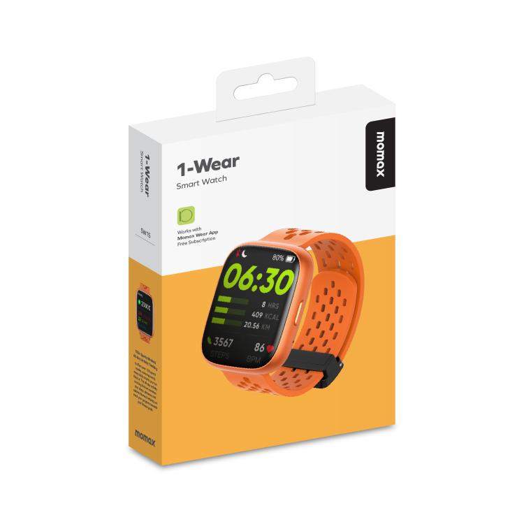 MOMAX SW1S 1.83 inch Screen IP68 Waterproof Smart Sports Watch(Orange) - Smart Watches by MOMAX | Online Shopping UK | buy2fix