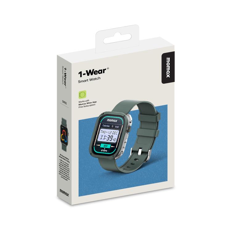 MOMAX SW3S 1.99 inch Screen 3ATM Waterproof Smart Sports Watch(Green) - Smart Watches by MOMAX | Online Shopping UK | buy2fix