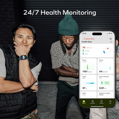 MOMAX SW3S 1.99 inch Screen 3ATM Waterproof Smart Sports Watch(Blue) - Smart Watches by MOMAX | Online Shopping UK | buy2fix