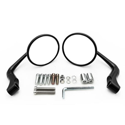 2pcs/Set Universal Motorcycle Electric Vehicle Handlebar Rearview Mirror(Black) - Side Mirrors by buy2fix | Online Shopping UK | buy2fix