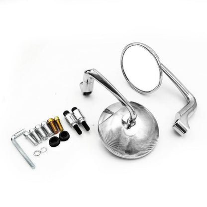 2pcs/Set Universal Motorcycle Electric Vehicle Handlebar Rearview Mirror(Silver) - Side Mirrors by buy2fix | Online Shopping UK | buy2fix