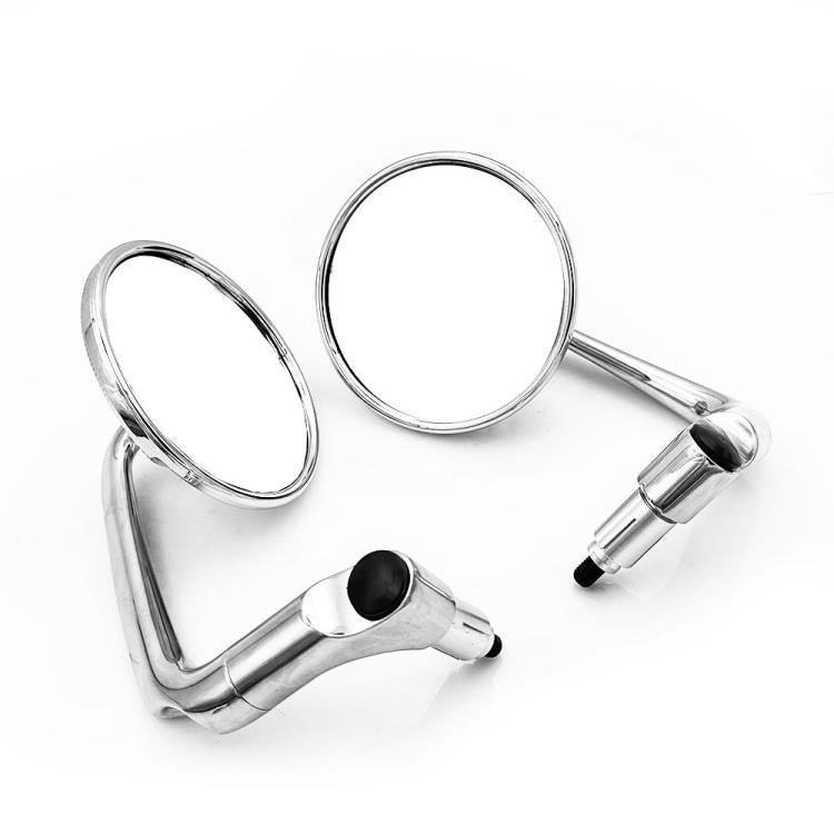 2pcs/Set Universal Motorcycle Electric Vehicle Handlebar Rearview Mirror(Silver) - Side Mirrors by buy2fix | Online Shopping UK | buy2fix
