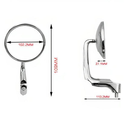 2pcs/Set Universal Motorcycle Electric Vehicle Handlebar Rearview Mirror(Silver) - Side Mirrors by buy2fix | Online Shopping UK | buy2fix