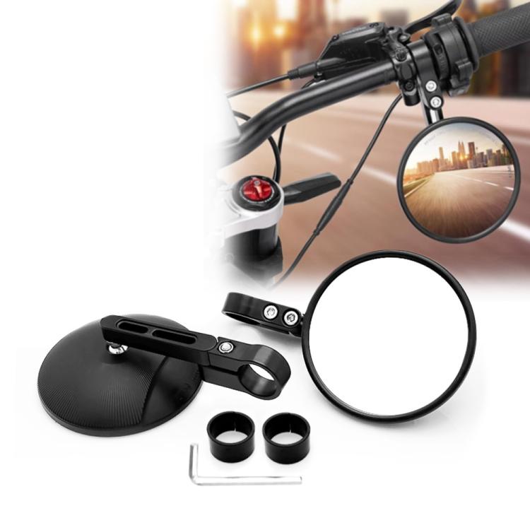 2pcs/Set Adjustable Motorcycle Bicycle Handlebar Rearview Mirror(Black) - Side Mirrors by buy2fix | Online Shopping UK | buy2fix