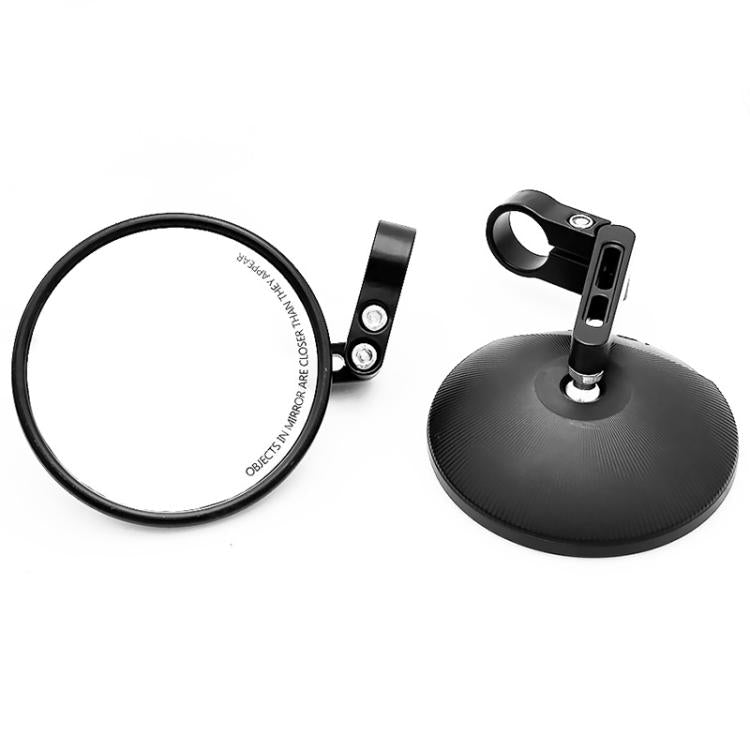 2pcs/Set Adjustable Motorcycle Bicycle Handlebar Rearview Mirror(Black) - Side Mirrors by buy2fix | Online Shopping UK | buy2fix