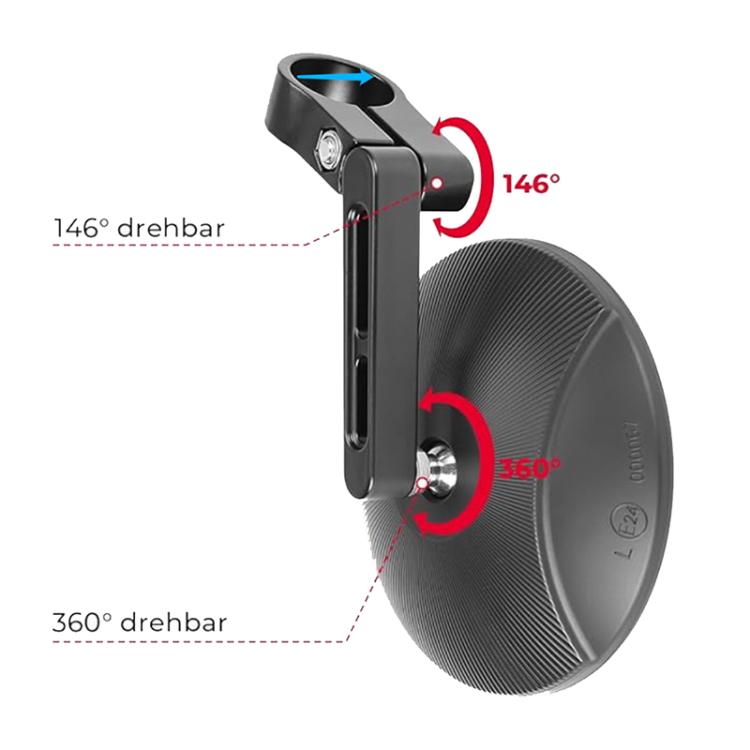 2pcs/Set Adjustable Motorcycle Bicycle Handlebar Rearview Mirror(Black) - Side Mirrors by buy2fix | Online Shopping UK | buy2fix