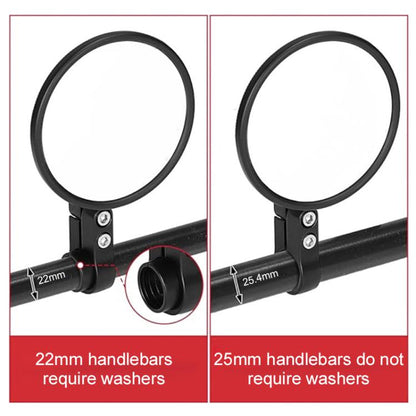 2pcs/Set Adjustable Motorcycle Bicycle Handlebar Rearview Mirror(Black) - Side Mirrors by buy2fix | Online Shopping UK | buy2fix