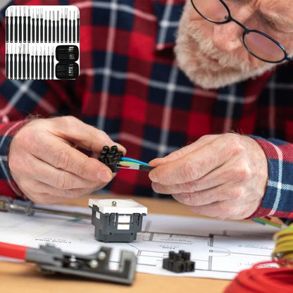 30pcs / Set Car Wire Harness Terminal Pin Removal Tool(Black Long Handle) - Booster Cable & Clip by buy2fix | Online Shopping UK | buy2fix