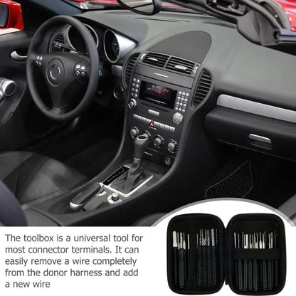 30pcs / Set Car Wire Harness Terminal Pin Removal Tool(Black Long Handle) - Booster Cable & Clip by buy2fix | Online Shopping UK | buy2fix