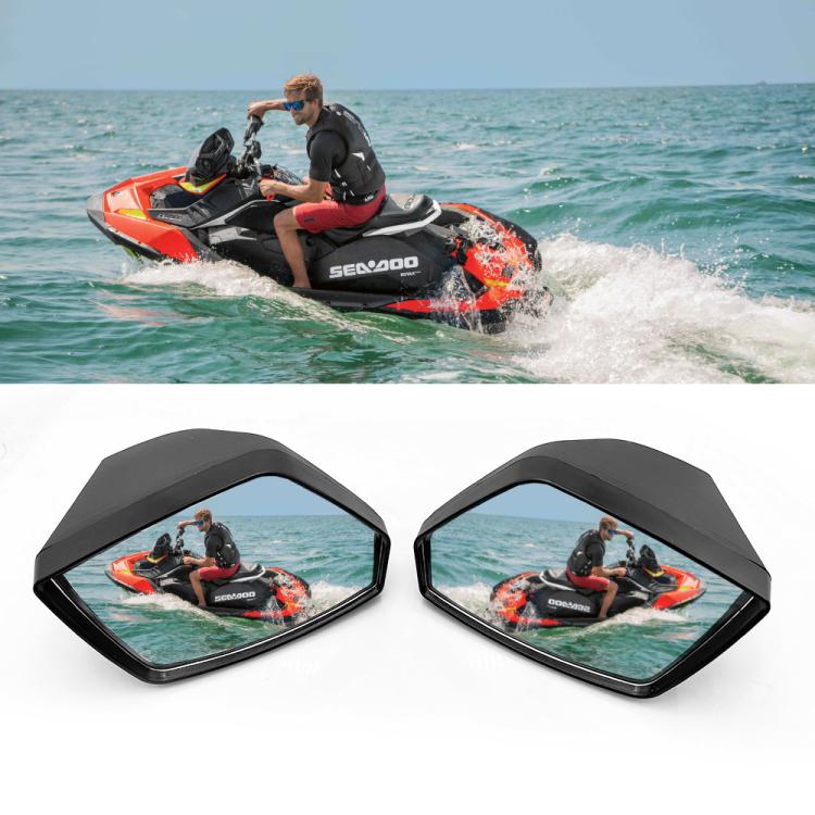 For Sea-Doo Spark 2-Up 900 2pcs/Set Motorboat Jet Ski Rearview Mirror(Black) - Side Mirrors by buy2fix | Online Shopping UK | buy2fix