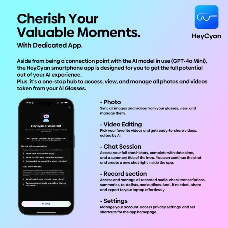 Zeblaze Eyewear AI Shooting Glasses Open-ear Audio AI Assistance(Sunglasses Lenses) - Smart Glasses by Zeblaze | Online Shopping UK | buy2fix