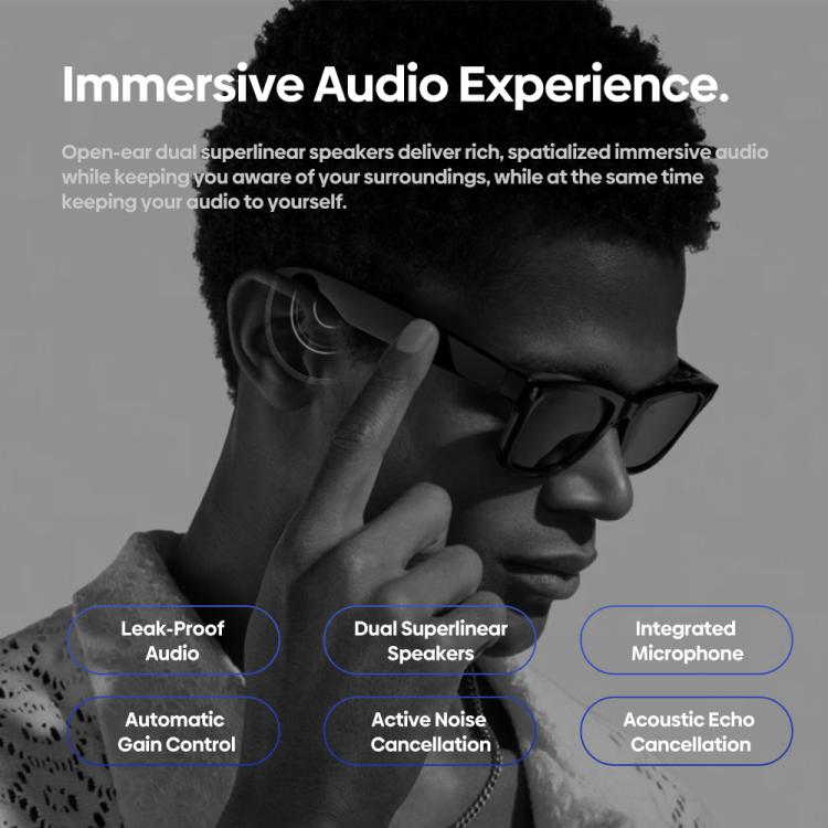 Zeblaze Eyewear AI Shooting Glasses Open-ear Audio AI Assistance(Sunglasses Lenses) - Smart Glasses by Zeblaze | Online Shopping UK | buy2fix