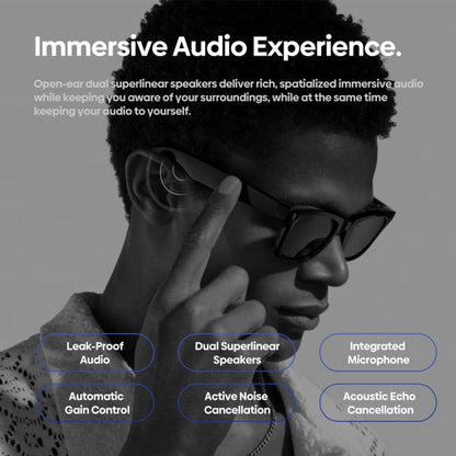 Zeblaze Eyewear AI Shooting Glasses Open-ear Audio AI Assistance(Sunglasses Lenses) - Smart Glasses by Zeblaze | Online Shopping UK | buy2fix