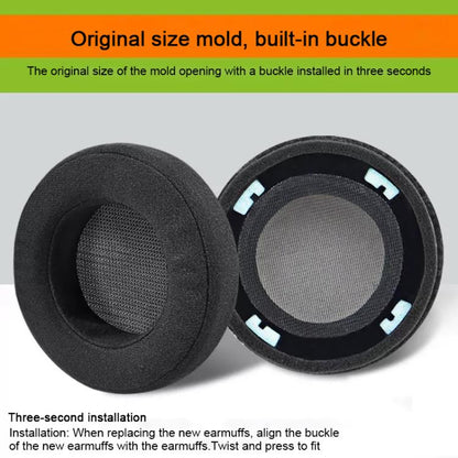 2pcs Lambskin Splicing Replacement Earpads For AKG K612 / K712(Black) - Earmuff & Pad by buy2fix | Online Shopping UK | buy2fix