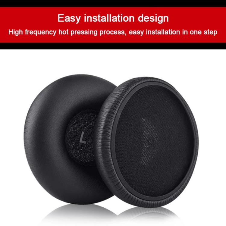 2pcs Protein Leather Replacement Earpads For AKG Y50BT / Y55DJ / Y50 / Y55(Black) - Earmuff & Pad by buy2fix | Online Shopping UK | buy2fix